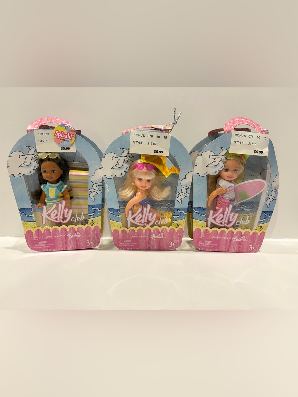 Lot of 3 2005 Kelly Club Dolls - beach themed